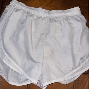 White Nike shorts size medium